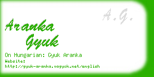 aranka gyuk business card